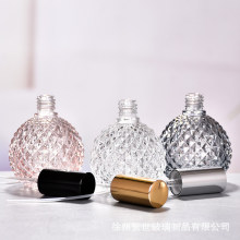 Crystal White Material 50ml Screw Thread Lantern Perfume Bottle Empty Bottle Contain Electrolysis Electrified Aluminium Spray Cover Transparent Glass Spray Bott